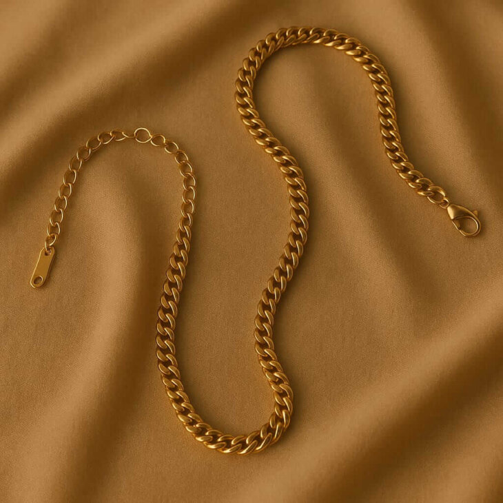 Sleek Snake Chain Necklace – Smooth & Flexible Gold Chain - Image 2