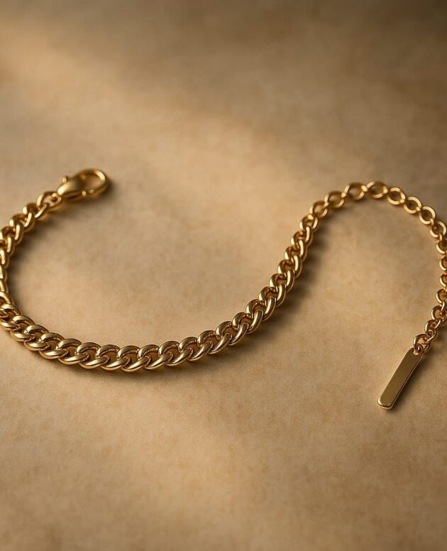 Smooth Tennis Bracelet – Sleek & Flexible Wristwear in Gold